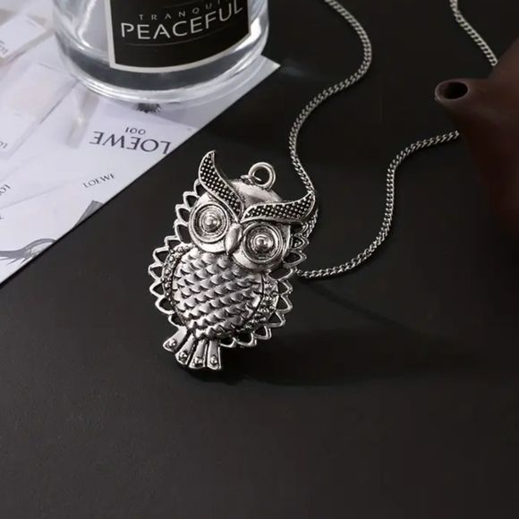 ✨ Cute Owl necklace with long chain ✨ - Picture 4 of 4